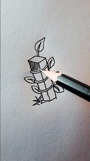 Simply 3d tree plants drawing #simpledrawing #3ddrawing #pencilart #draw #sketch #howtodraw