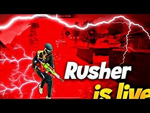 RUSHER IS BACK💖 . LIVE ON MEGAA BR💖 RANK grandmaster PUSH GAMEPLAY⭐⭐PT.68 #youtube #freefirelive