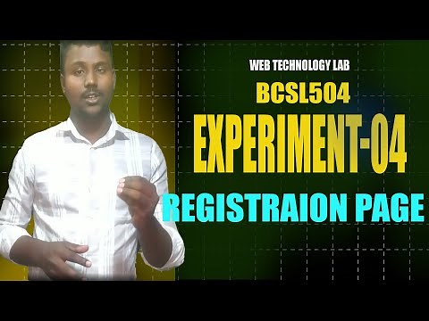 VTU Web Technology Lab Experiment 04 | Registration Form HTML | 5th Sem 2022 Scheme