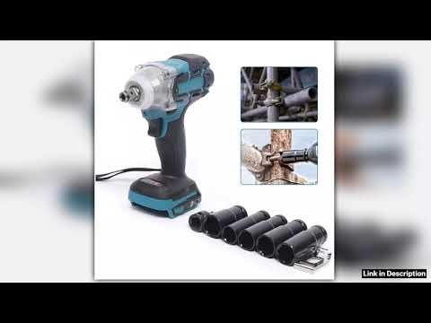 Battery Impact Driver Set 12 520Nm Ratchet Screwdriver Compatible for Makita 18V 04000 rpm Enhanced