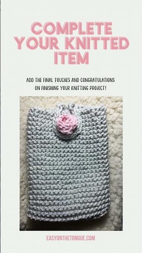 Quick and Easy Knitting Pattern for a Mobile Phone Pouch #shorts