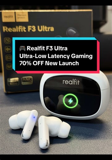 Realfit F3 Ultra Gaming Earbuds - 70% Off Launch