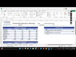 Excel Module 5 SAM Project A | York Medical Center | CONSOLIDATE WORKBOOK DATA #shellycashman