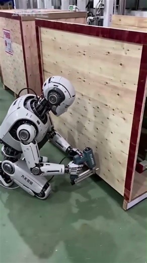 How robots pack sewing machines #foryou #machine #sewing #robot #ai #packing #automatic #foryoupage