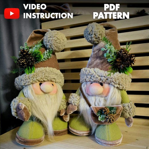 PDF Sewing Pattern “little Forest Gnome” | 35 Cm (13.8") Scandinavian DIY Handmade   Free Video Tutorial - Etsy Canada