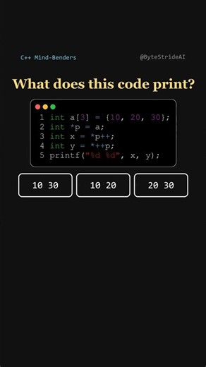 C Pointer Quiz: What Do *p++ and *++p Print?