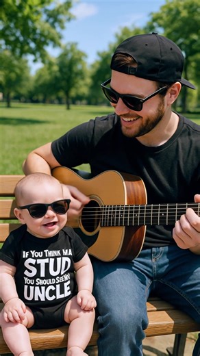 That’s what stud uncle do with little nephew😎#babyonesie #babyclothing #onesie #babygift #cutebaby #littlebaby #nephew #babyboy #uncle