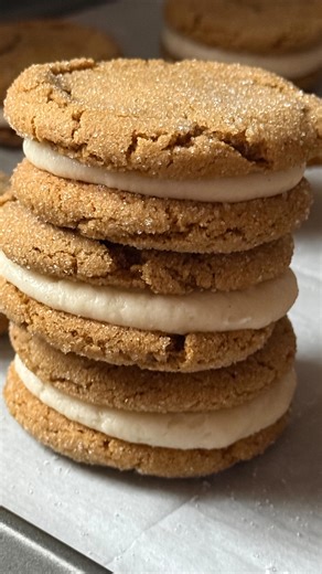 Zakia Boyd | Soft And Chewy Gingerbread Sandwich Cookies 🫶🏽 Cookies * 1/2 cup (1 stick) unsalted butter, softened to room temperature * 1/2 cup light... | Instagram