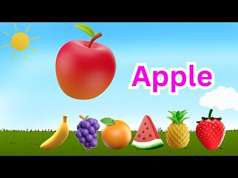 "Fruits Name Song for Kids | Learn 15 Tasty Fruits with Fun Rhymes!"