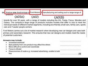 OCR GCSE Business Studies Analysis