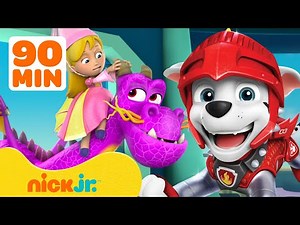 Patrulha Canina | Resgates e Aventuras de Contos de Fadas! 🐉 90 Minutos | Nick Jr. em Português