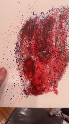 Emotion suppression original drawing on paper markers, inks dots ballpoint, pen, micron pen and white gel pen all on paper 2019 #art #paint