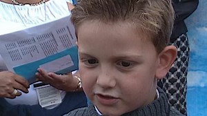 2002: Actor Austin Majors attends premiere of 'Treasure Planet'