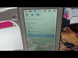 Babylock Solaris 3 (Vision) Journey - How To - Let's go over Embroidery settings (pages 8-10)