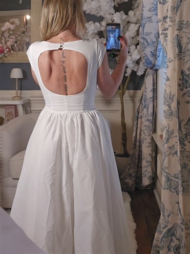 Stunning Backless Cut Out White Dress Review