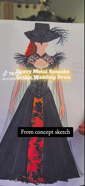 Unique Heavy Metal Gothic Wedding Dress Inspiration