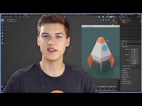Blender 2.8 Basics Tutorial pt. 5 | Rocket Modeling Exercise