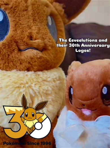 Adorable Eeveelutions and Their Pokémon 30th Anniversary Logos