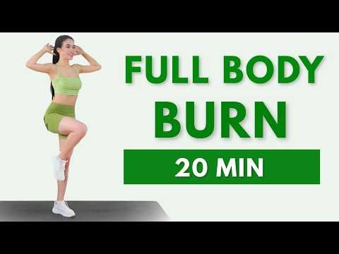 20 Min Full Body Fat Burn & Standing Abs Workout | No equipment | Emma Fit