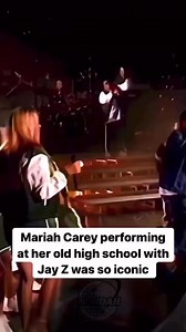 16K views · 194 reactions | Mariah Carey performing at her old high school with Jay-Z was truly iconic! ✨ Legends back where it all began! #MariahCarey #JayZ #IconicMoments #HighSchool #Throwback #Legendary #MusicHistory #PopCulture #Celebrity | Lawdah Mercy | Facebook