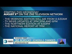 ZNS NEWSCAST SCHEDULE CHANGES
