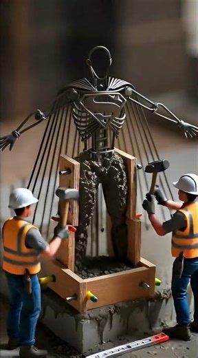 Tiny Workers Build Superman 🦸‍♂️