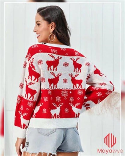 Reindeer Round Neck Sweater
