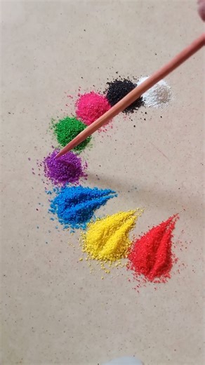 Simple rangoli#Easysatisfying rangoli#simple rangoli#ASMR rangoli#rangoli tricks and tips