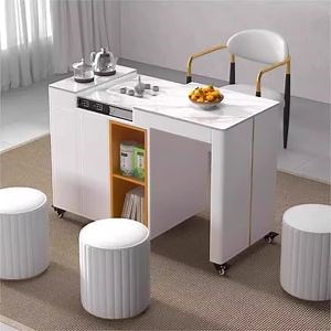 [Hot Item] Stretchable Multi-Functional Portable Rock Slab Tea Table