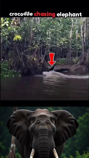 Epic Battle: Elephant vs Crocodile ⚡ Who’s the Real Boss?