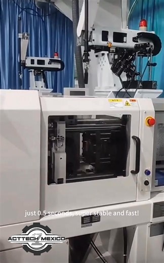 In-Mold extraction and Mini Injection Molding machine #machine #Plastic #injection #Haitian #molding #injectionmolding #Manufacturing | Acttech Tecnología del Plastico
