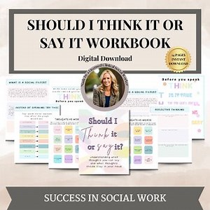 Think it or say it worksheets, social filter activities, social skills