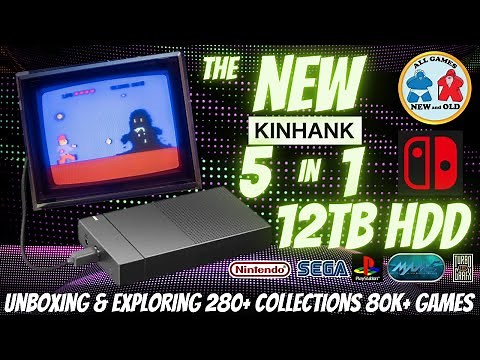 The NEW Kinhank 5 in 1 12TB HDD (Unboxing and Exploring 280+ Collections and 80k+ Games!)