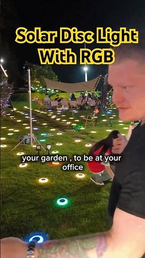 Solar Disc Light with RGB & Remote Control 💡 | 9 Colors & Custom Settings for Your Yard