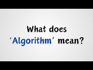 What does Algorithm mean?