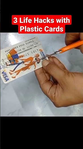 Reuse ideas of expired Credit or plastic cards | Best out of waste | #shorts #trending #reuseidea