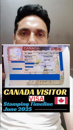 CANADA Visitor Visa Stamping Timeline June 2025 #canada🇨🇦 #visit #visa #freetutravel