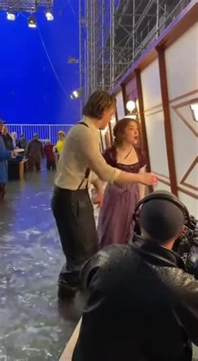 🐋 Behind the Scenes Titanic Magic Jack & Rose Sprint Through a Flooded Corridor! #Shorts