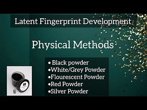 Forensic Fingerprinting techniques ||Powder method for development of latent fingerprint |