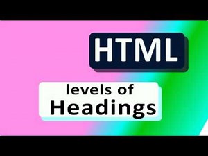 Level of Headings in HTML document