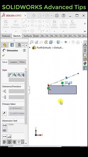 Solidworks extrude along a line #solidworkstutorialsforbeginners
