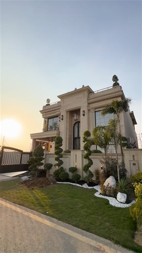 ZIBAQ (Zia Ishaq) on Instagram: "1 kanal Neo Classical luxury House Design for Sale DHA Lahore. Accommodations: - 6 Bedroom (Each Bedroom Features Unique Theme) - 7 Bath - Multiple Kitchen Plus Dirty Kitchen - 3 TV Lounge - Drawing - Dining - Double Height Lobby - Sitting Area and Terrace - Basement - swimming Pool plus Shower Area - Triple height Sunken - Office and Bar Area - Lift - RoofTop (fireplace and Bonfire) For Details and Viewing Contact Us WhatsApp: +92316-7303977 Step into the realm