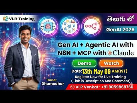 Generative AI demo in Telugu GenAi Agentic MCP+ N8n By Dhamodhar 06AM Batch 14th May 2026