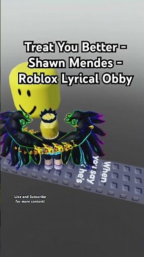 Treat You Better - Shawn Mendes - Roblox Lyrical Obby #likeandsubscribe #shawnmendes #lyricalobby