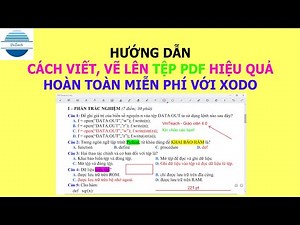 Instructions on how to edit, write, and draw on PDF files very simply and completely free with XODO