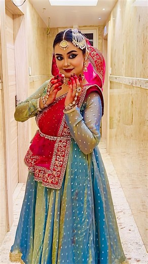 Kathak Dance Makeup Tutorial 🩵 Darjeeling PART-2 #youtube #shorts #youtubeshorts #dance #kathak #yt