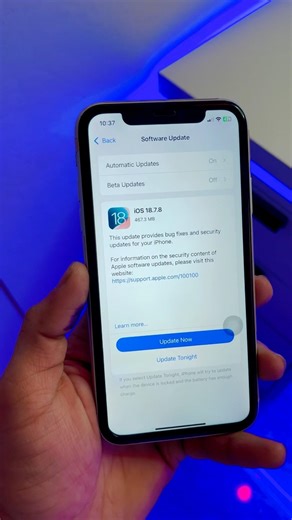 iOS 18.7.8 New Update iPhone XR #shorts