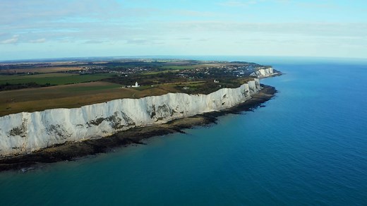 Soar Above Dover's Iconic White Cliffs with Stunning Drone Footage