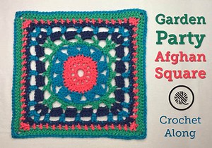 colorful crochet afghan square pattern with free tutorial video series