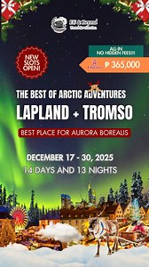 Big news for Arctic dreamers. Our December 18 and 22 departures to 𝐓𝐡𝐞 𝐁𝐞𝐬𝐭 𝐨𝐟 𝐀𝐫𝐜𝐭𝐢𝐜 𝐀𝐝𝐯𝐞𝐧𝐭𝐮𝐫𝐞𝐬: 𝐋𝐚𝐩𝐥𝐚𝐧𝐝 𝐓𝐫𝐨𝐦𝐬ø are now fully booked. ❄️ But good news continues. We just opened 𝐧𝐞𝐰 𝐬𝐥𝐨𝐭𝐬 𝐟𝐨𝐫 𝐃𝐞𝐜𝐞𝐦𝐛𝐞𝐫 𝟏𝟕. This is your chance to experience Santa’s hometown in Lapland, glide through snowy wonderlands, and fall in love with the charm of Tromsø. The highlight awaits. Chase the 𝐍𝐨𝐫𝐭𝐡𝐞𝐫𝐧 𝐋𝐢𝐠𝐡𝐭𝐬 in one of the best places on Earth t